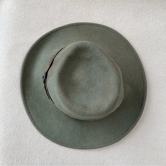 Dorfman Pacific Wool Rancher Fedora Hat-Olive-Men’s S/Small-Outdoorsy-Vtg-Safari - Picture 5 of 8